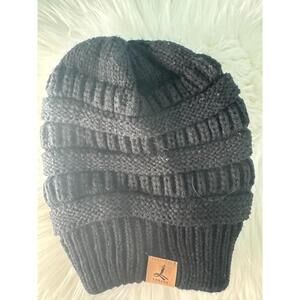 Lorome Winter Dark Blue  Knit Beanie Hat Unisex